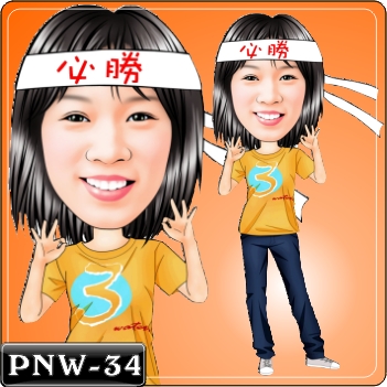 女生人像Q版漫畫PNW-34